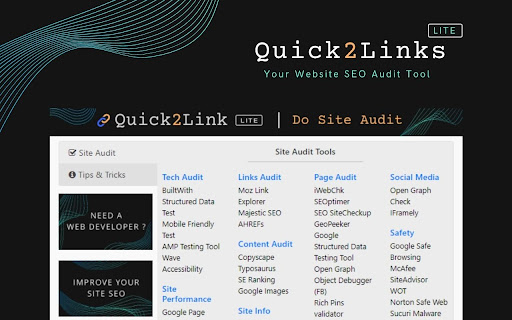 Quick2Link - Website SEO Audit Tool