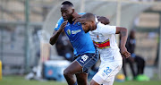 Somila Ntsundwana of Richards Bay challenged by Siyanda Msani of University of Pretoria during the GladAfrica Championship 2021/22 match between University of Pretoria and Richards Bay.