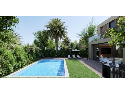 Maison contemporaine avec piscine et jardin 3