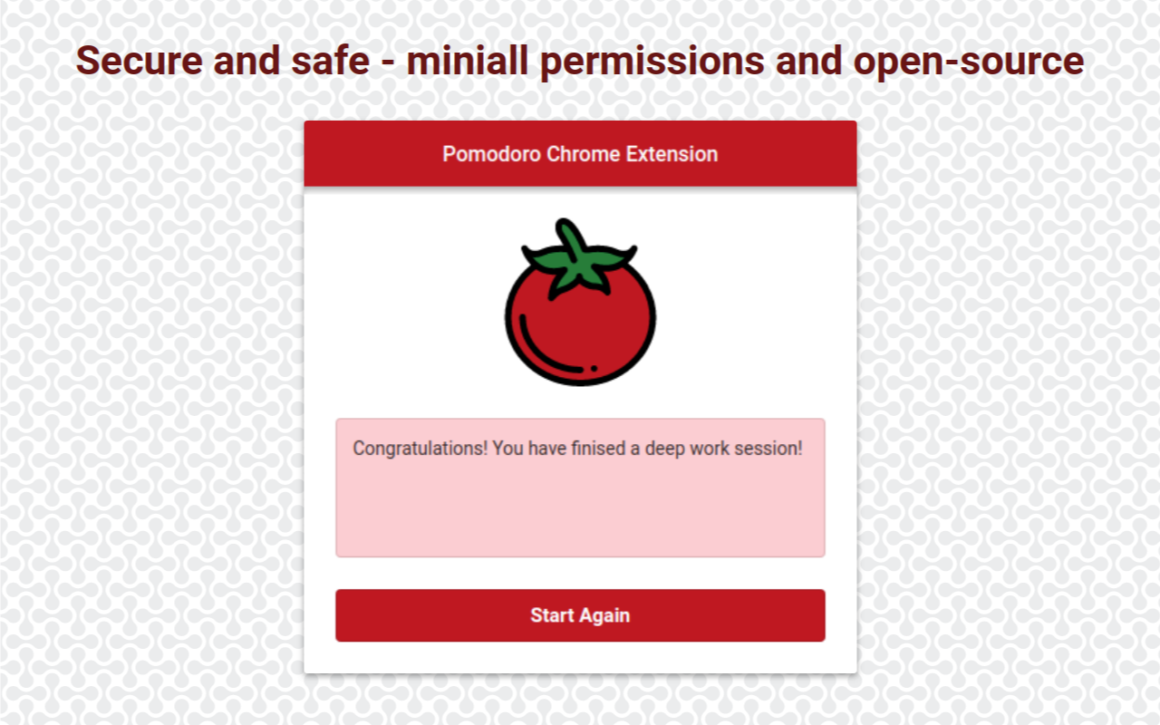 Pomodoro Chrome Extension Preview image 5