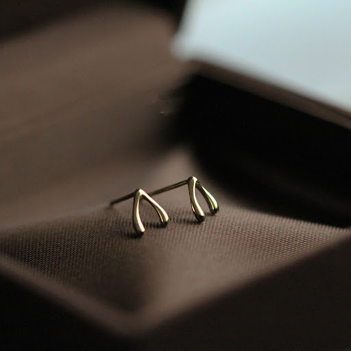 Title 2, Korean Girls Earrings, S925 Sterling Silver Pl...