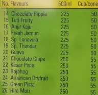 Shreeji Ice Cream Parlour menu 1