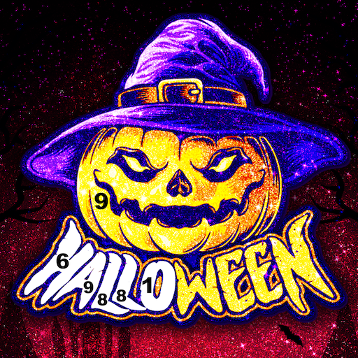 Adult Halloween Glitter Color By Number Book Free