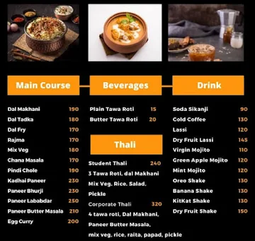 Engineers Rasoi menu 