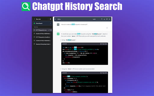 ChatGPT Chat History Search