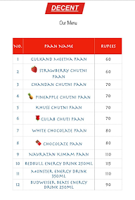 Anand Pan menu 1