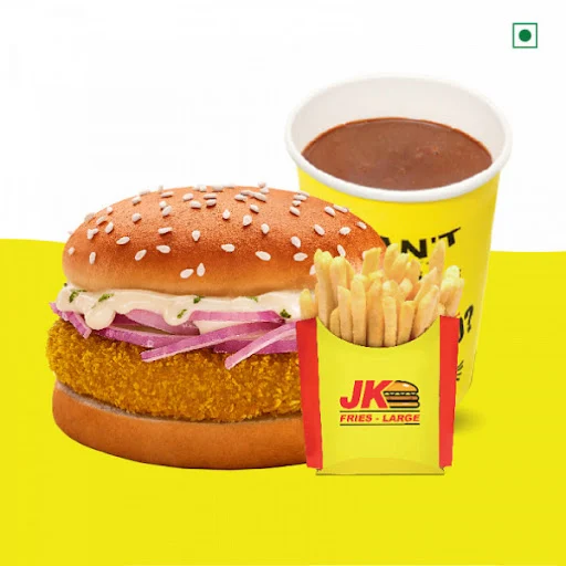 Mumbai Burger + Fries + Thick Shake(250 Ml)