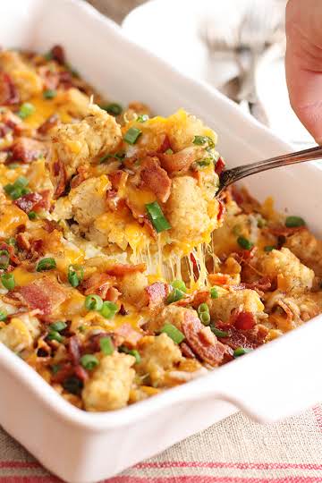 Bacon & Eggs Tater Tot Casserole