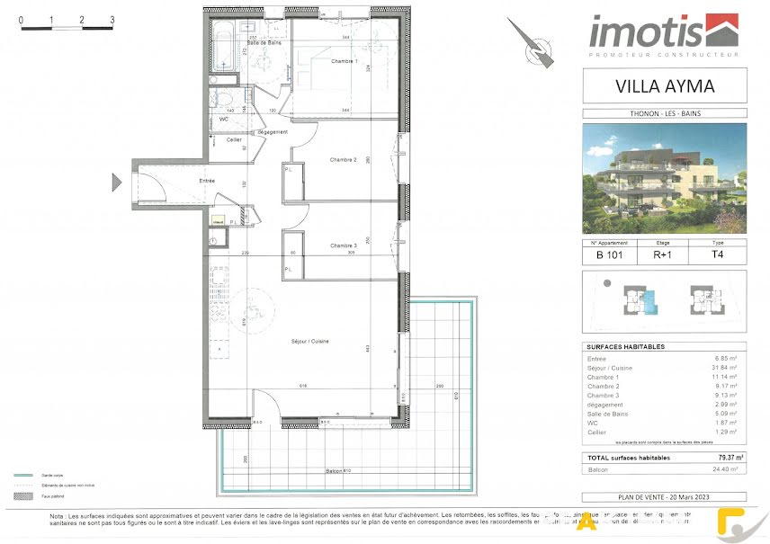 Vente appartement 4 pièces 79.42 m² à Thonon-les-Bains (74200), 449 000 €