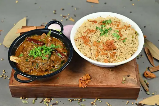 Bagara Rice With Mutton Curry(full)