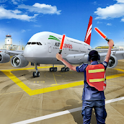 Airplane Pilot Parking Duty : Airplane Marshaling  Icon