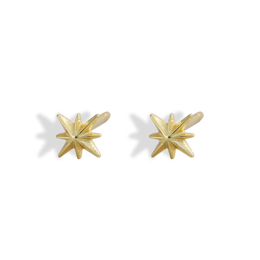Title 5, Small Three-dimensional Star Ear Studs Simple C...
