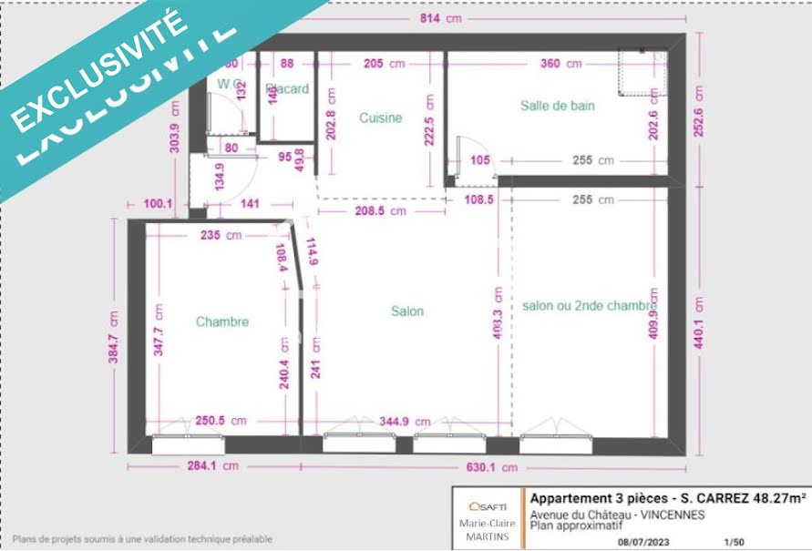 Vente appartement 3 pièces 48 m² à Vincennes (94300), 460 000 €