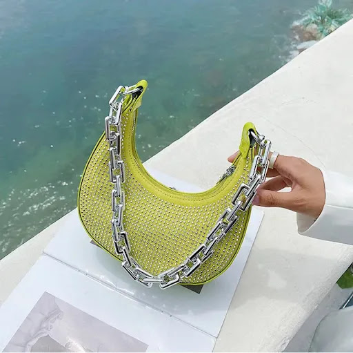 Title 5, Ins Diamond-studded Armpit Baguette Korean Styl...