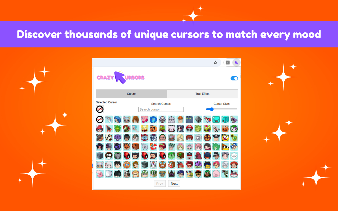 Custom Cursor Trails by Crazy Cursors Chrome Extension Image 2