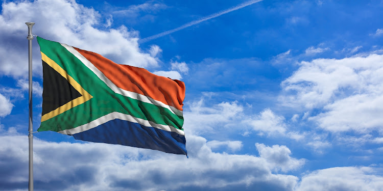 South Africa waving flag on blue sky background. Picture: 123rf.com