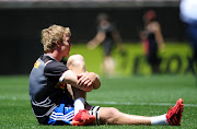 Pieter-Steph du Toit of the Stormers stretching during the 2020 Super Rugby training session and press conference for the Stormers at Newlands Rugby Stadium in Cape Town on 30 January 2020.