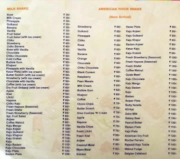 Burhanpur Jalebi & Juice Center menu 