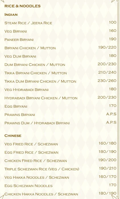 Dhuri Resort menu 