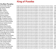 King Of Paratha menu 1