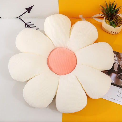 Title 4, Little Daisy flower-pattern throw pillow, sofa ...