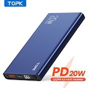 [Mã Elbmo12 Giảm 12% Đơn 500K] Pin Sạc Dự Phòng Topk I1006P 10000Mah Sạc Nhanh Pd 20W Có Màn Hình Hiển Thị