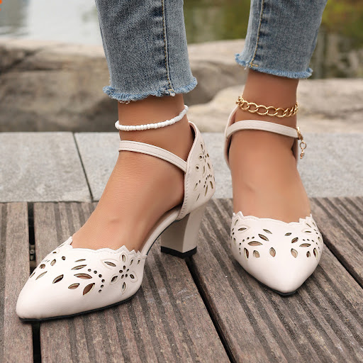 Title 5, Womens Casual Mid Heel Belted Sandal for every...