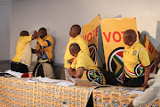 Cope members come to blows during a press conference in Boksburg on August 31.