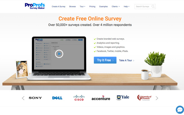 ProProfs Survey Maker chrome extension