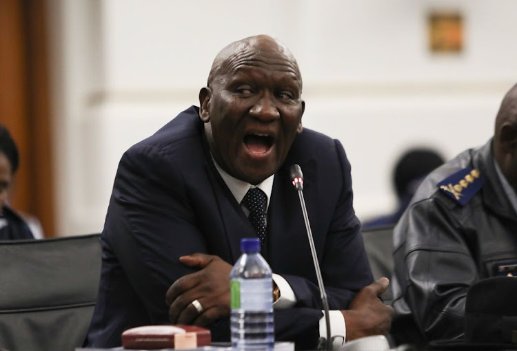 Police Minister Bheki Cele during the 2017/18 crime statistics briefing in parliament on September 11, 2018.