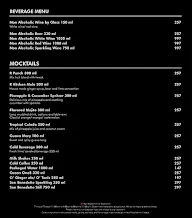 Kuro, Renaissance Hotel menu 1