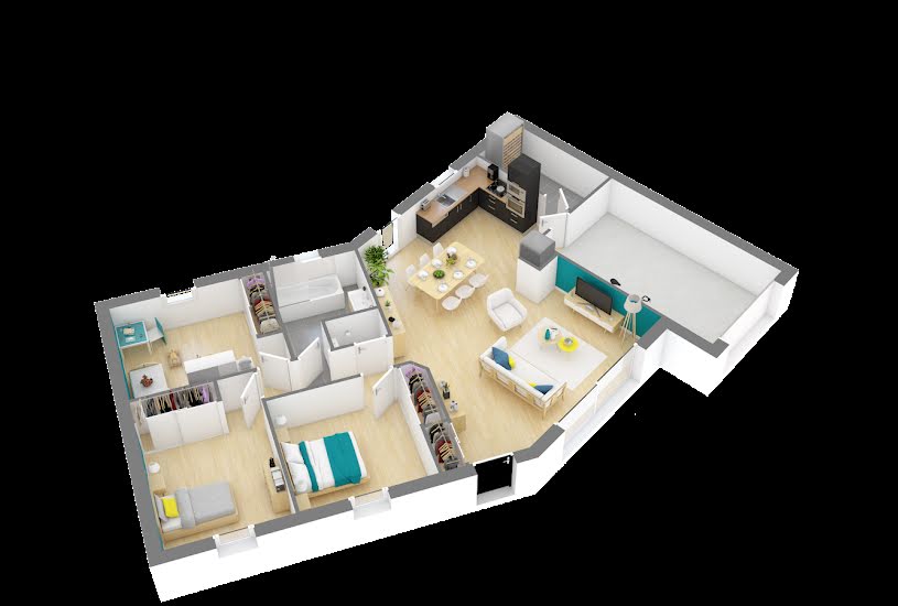  Vente Terrain + Maison - Terrain : 600m² - Maison : 83m² à Saubusse (40180) 