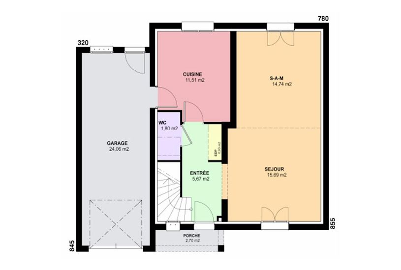  Vente Terrain + Maison - Terrain : 411m² - Maison : 101m² à Tomblaine (54510) 