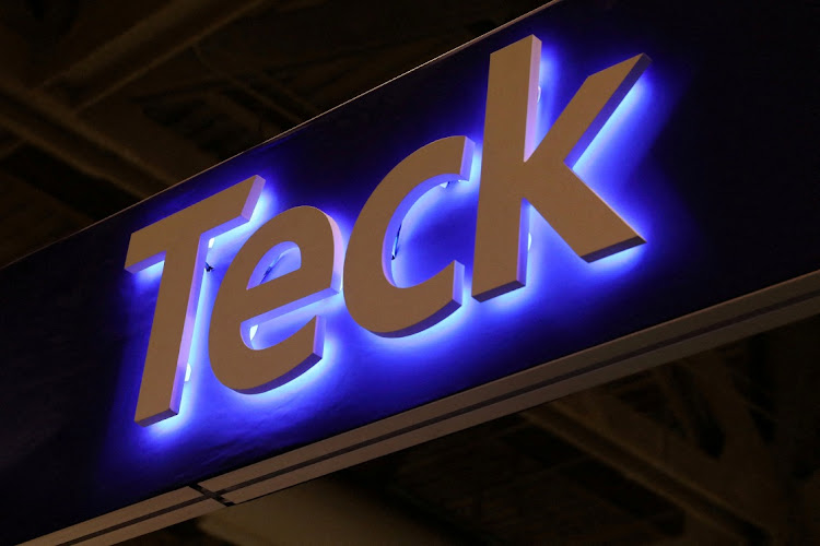 The logo for Canadian mining company Teck Resources is displayed above their booth at the Prospectors and Developers Association of Canada annual conference in Toronto, Ontario, Canada, March 7 2023. Picture: CHRIS HELGREN/REUTERS