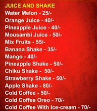 Mahaveer Juice And Fast Food Center menu 1