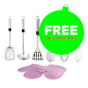 The utensil and mitten set you get free when you buy the Adara gas stove and heater.