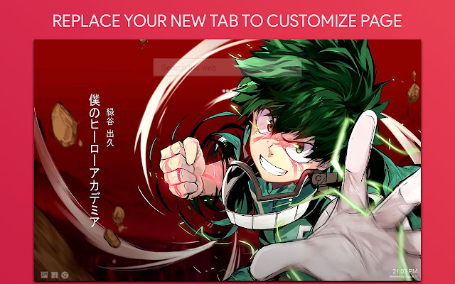 Midoriya Wallpaper HD Custom New Tab