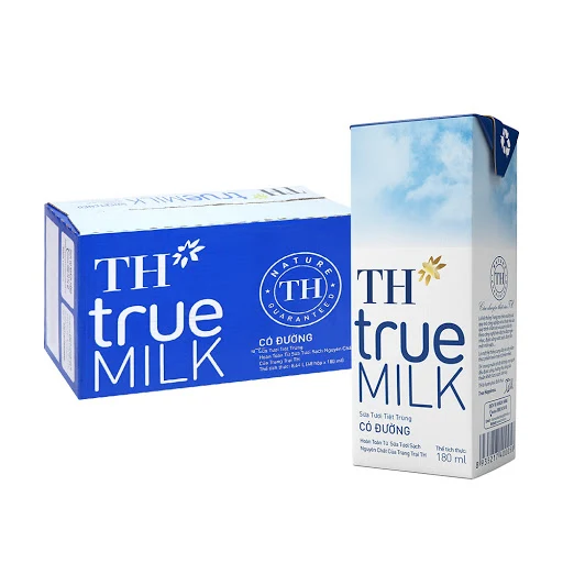 Thùng 48 Hộp Sữa Tươi Tiệt Trùng Có Đường TH True Milk 180ml