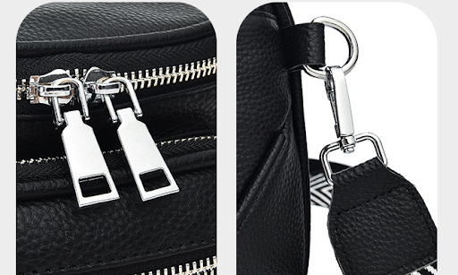 Title 1, Black Crossbody Top Layer Leather Shoulder Bag....