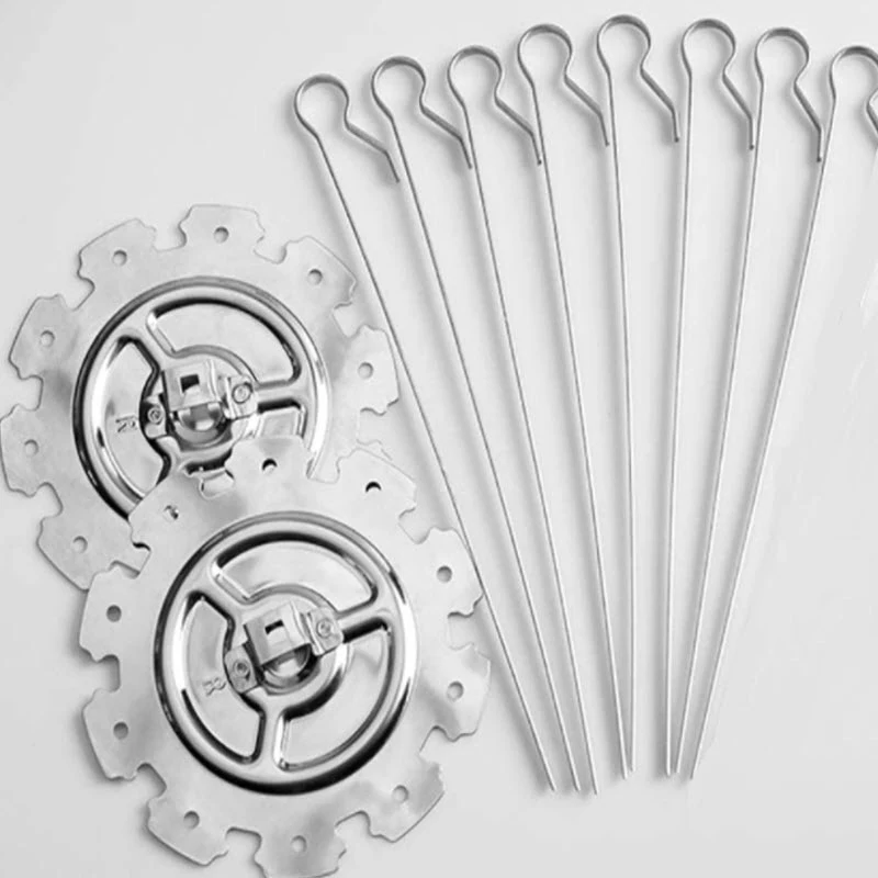 Cage à brochettes rotatif créatif en acier inoxydable 304, cuisson uniforme, facile à nettoyer, parfait pour grillades et repas en plein air.