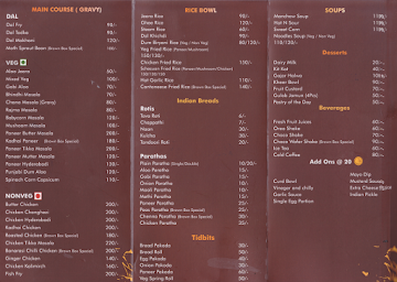 Brown Box Late Knight Cafe menu 