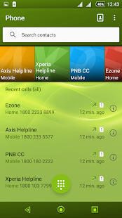 Layers Green Xperien Theme - náhled