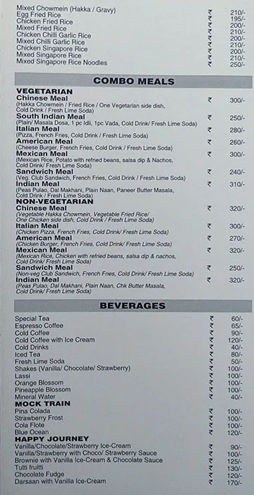 Food Station menu 