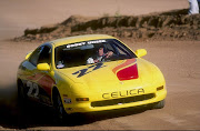 Bobby Unser in action during the Pikes Peak International Hill Climb at Pikes Peak Highway in Colorado Springs, Colorado. 