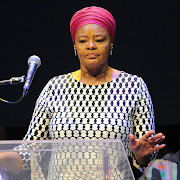 Cynthia Shange  during  the  memorial service  actor Joe Mafela. Photo: Veli Nhlapo