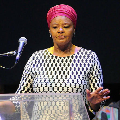 Cynthia Shange during the memorial service actor Joe Mafela. Photo: Veli Nhlapo