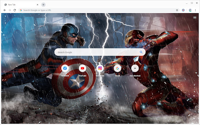 Captain America Vs Iron Man Wallpaper New Tab