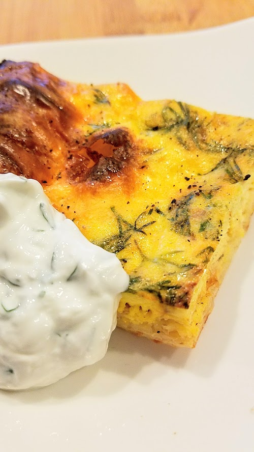 Recipe for Sheet Pan Smoked Salmon and Dill Quiche