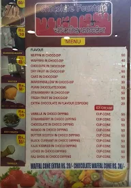 Chocolate Fountain menu 1