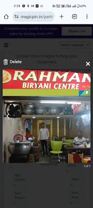 Rahman Biryani menu 2